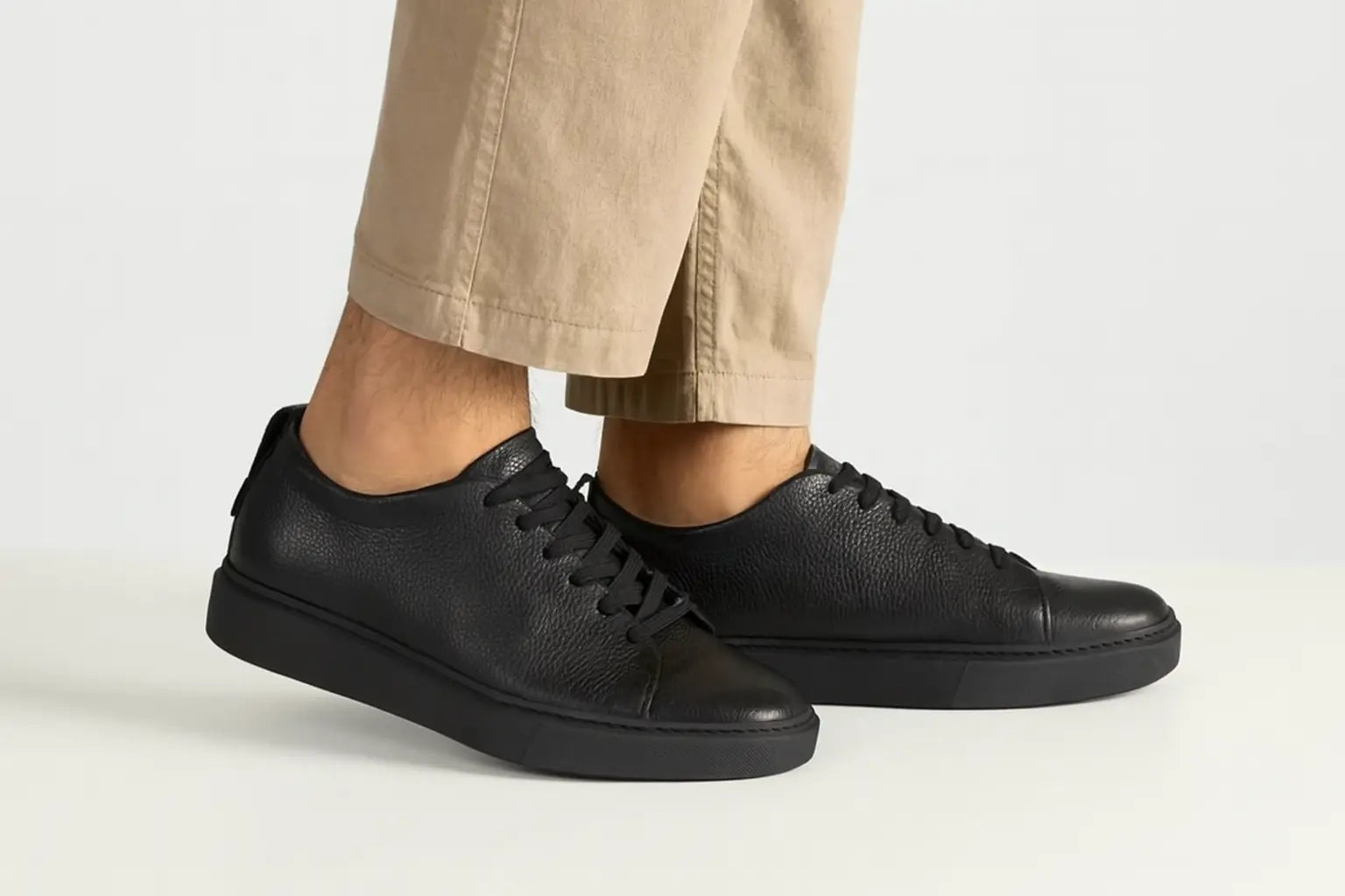 Ostuni — 6 Cm Elevator Sneakers, Black, Men's