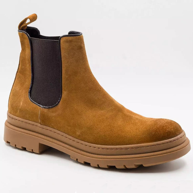Vero — 7 Cm Elevator Chelsea Boots, Camel, Men's