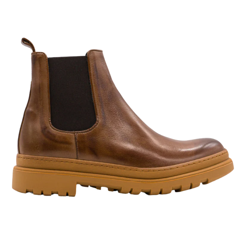 Bellavita — 7 Cm Elevator Chelsea Boots, Brown, Men's