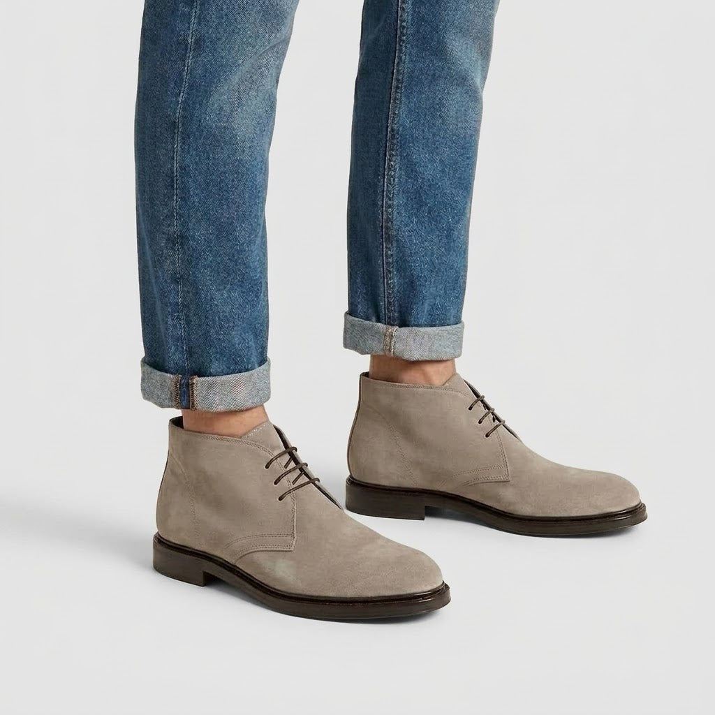 Ritiely Elevator Chukka Boots Beige 7 Cm