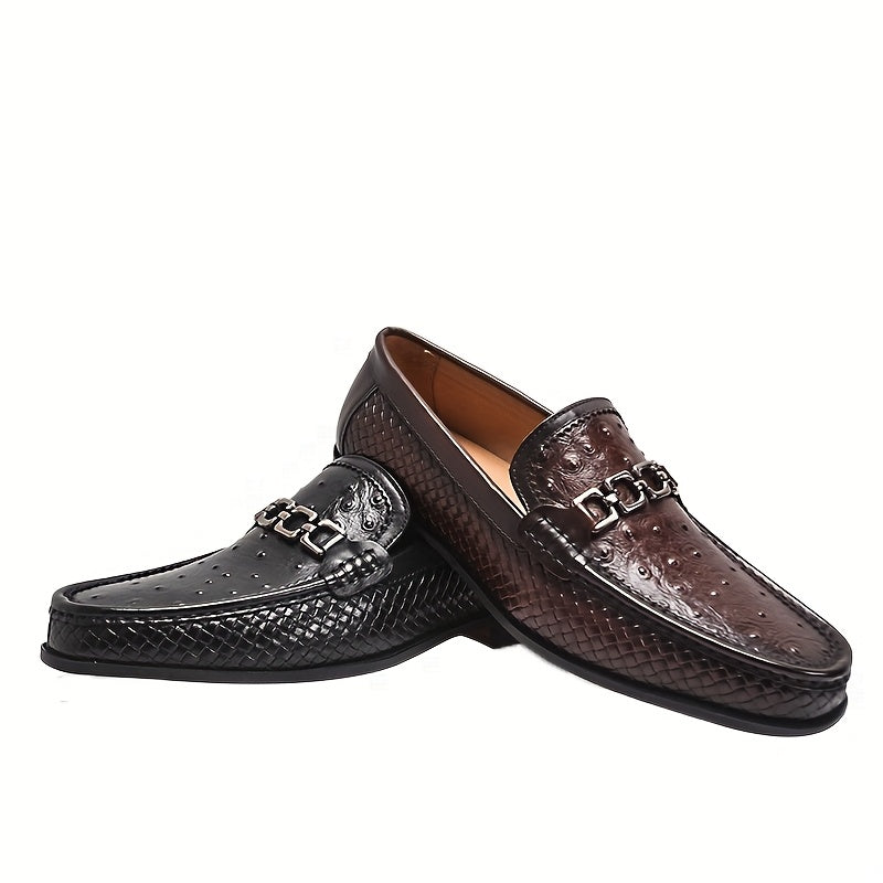Montelli | Men's Woven Leather Loafers