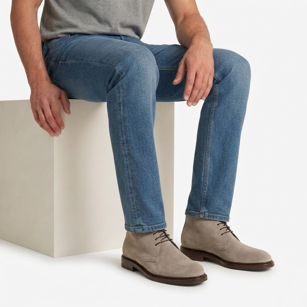 Ritiely Elevator Chukka Boots Beige 7 Cm
