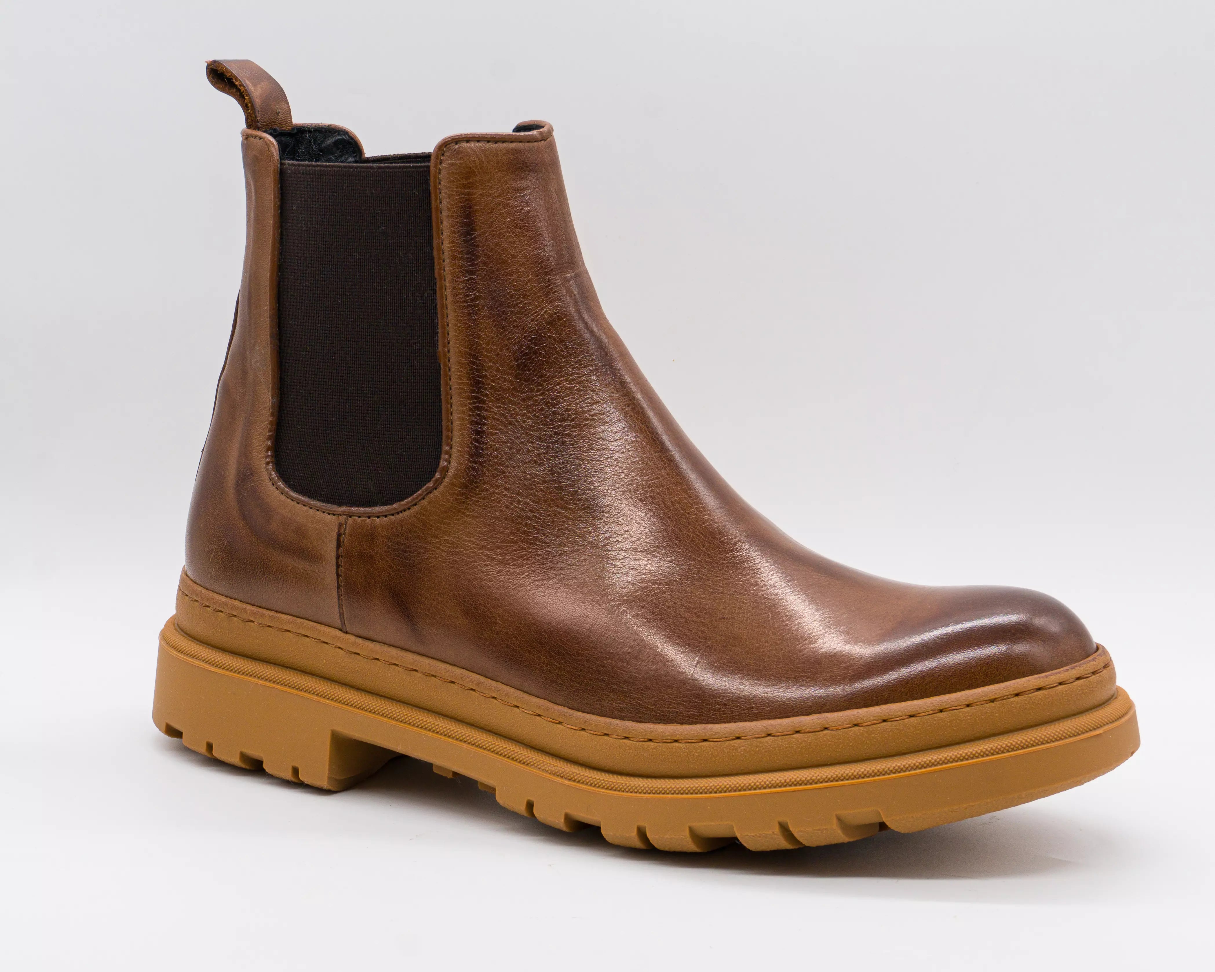 Bellavita — 7 Cm Elevator Chelsea Boots, Brown, Men's