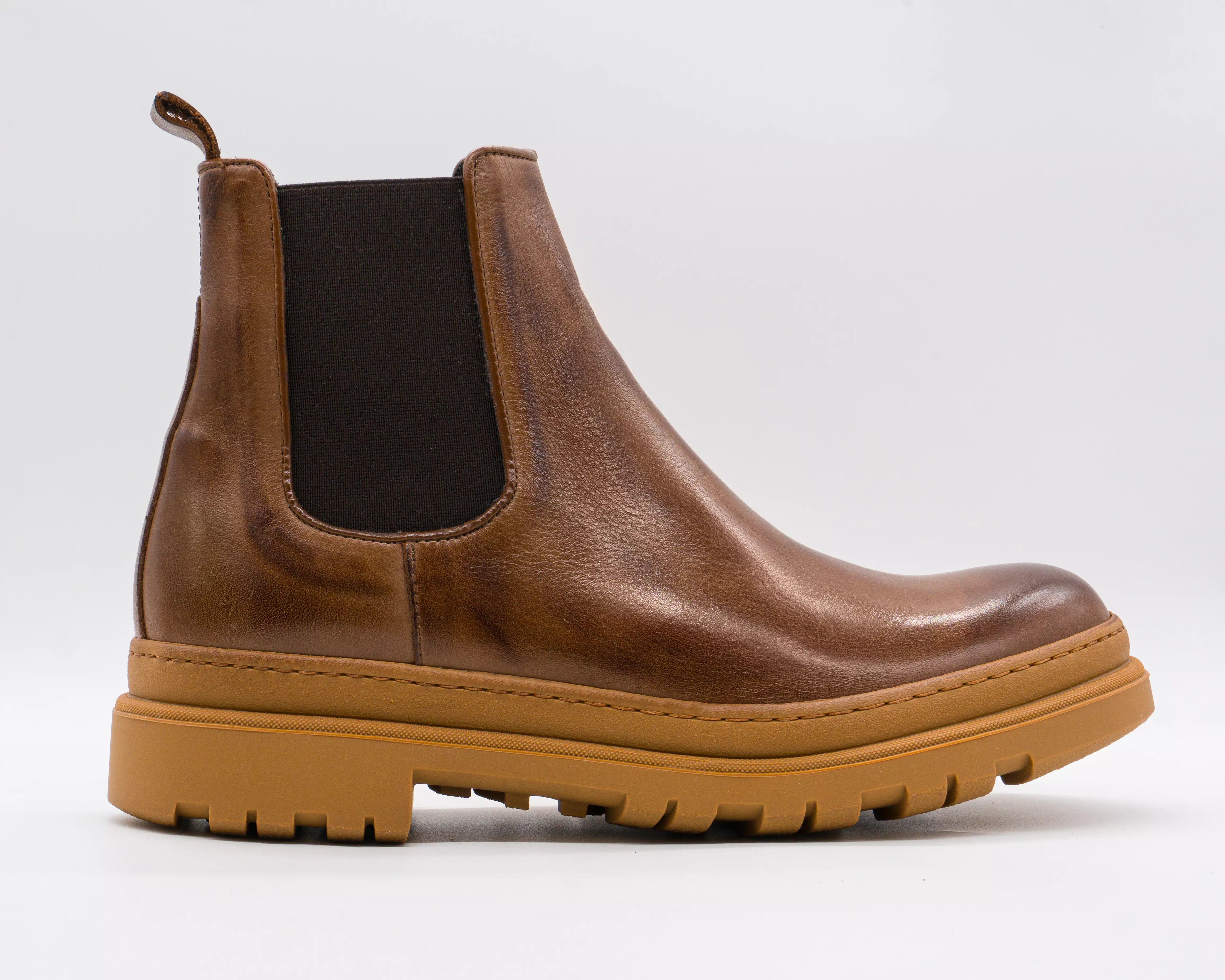 Bellavita — 7 Cm Elevator Chelsea Boots, Brown, Men's