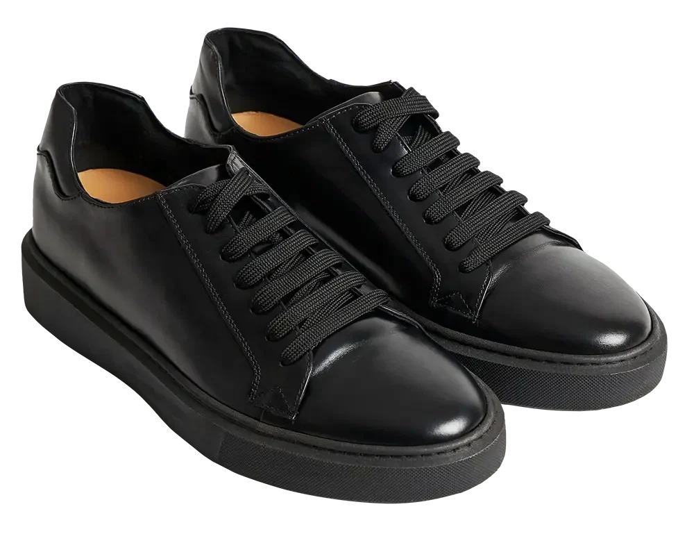 Raffinato — 6 Cm Elevator Sneakers, Black, Men's
