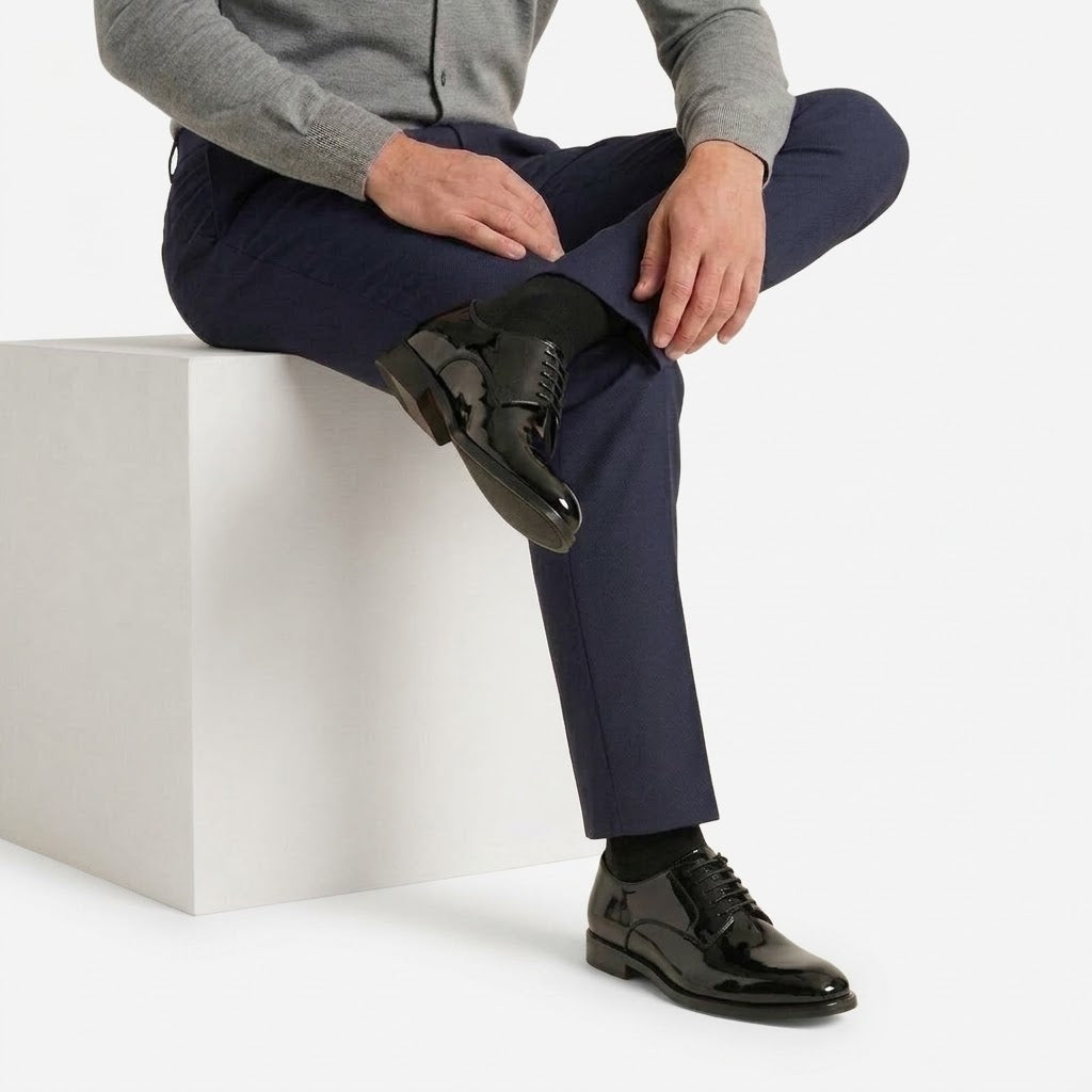 Ritiely Elevator Dress Shoes Polished Black 7 Cm