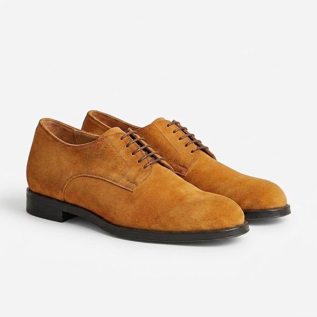 Ritiely Elevator Derby Shoes Camel 7 Cm