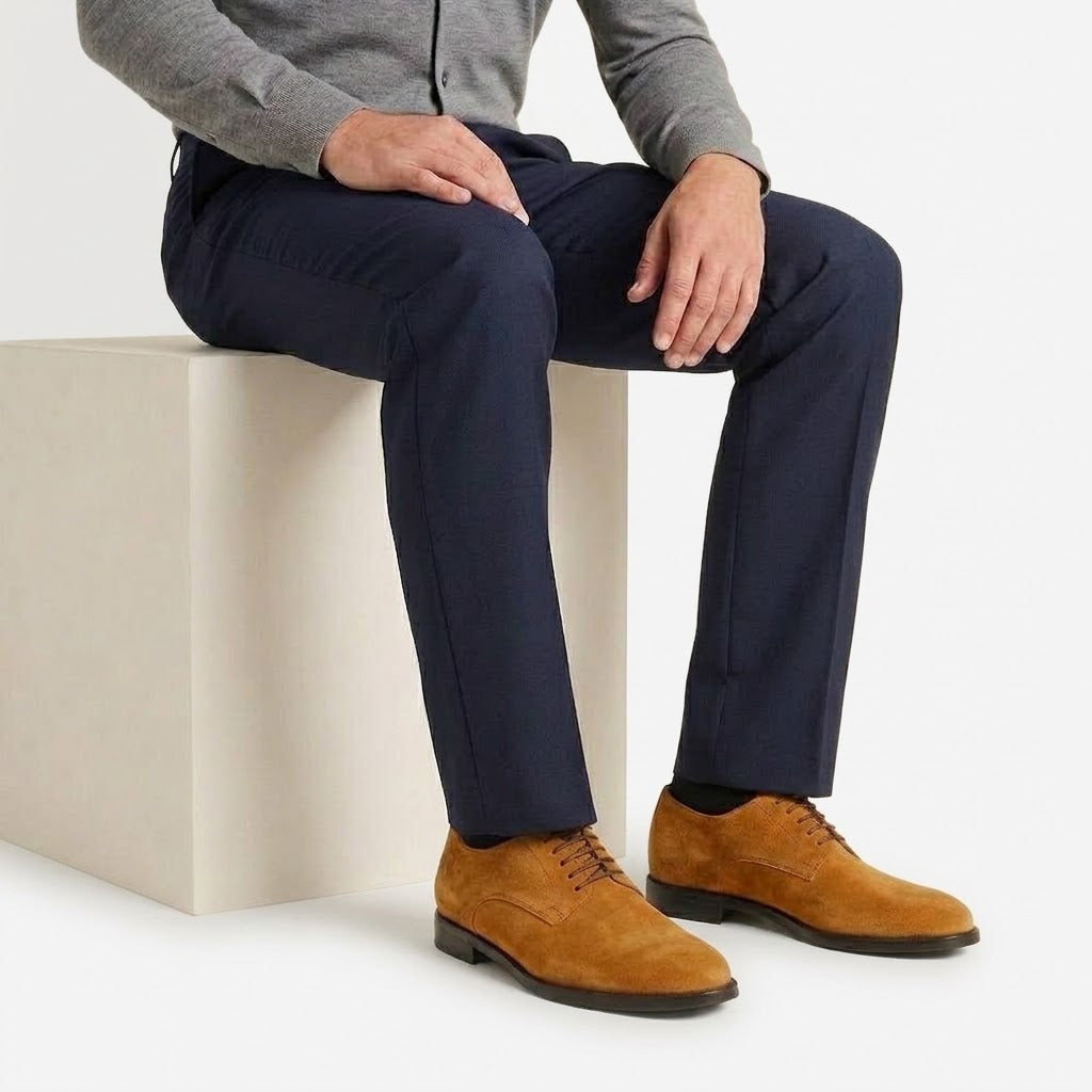 Ritiely Elevator Derby Shoes Camel 7 Cm