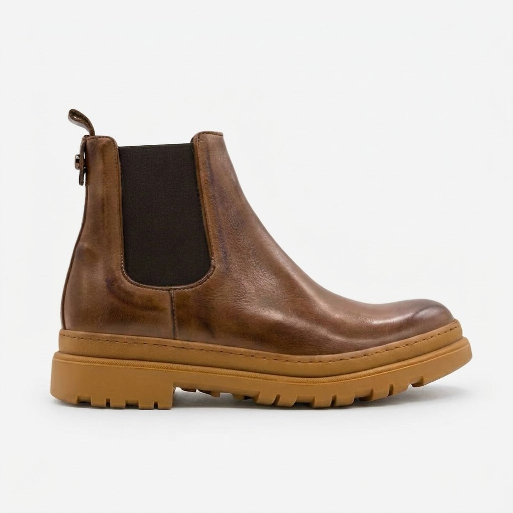 Ritiely Elevator Chelsea Boots Polished Brown 7 Cm