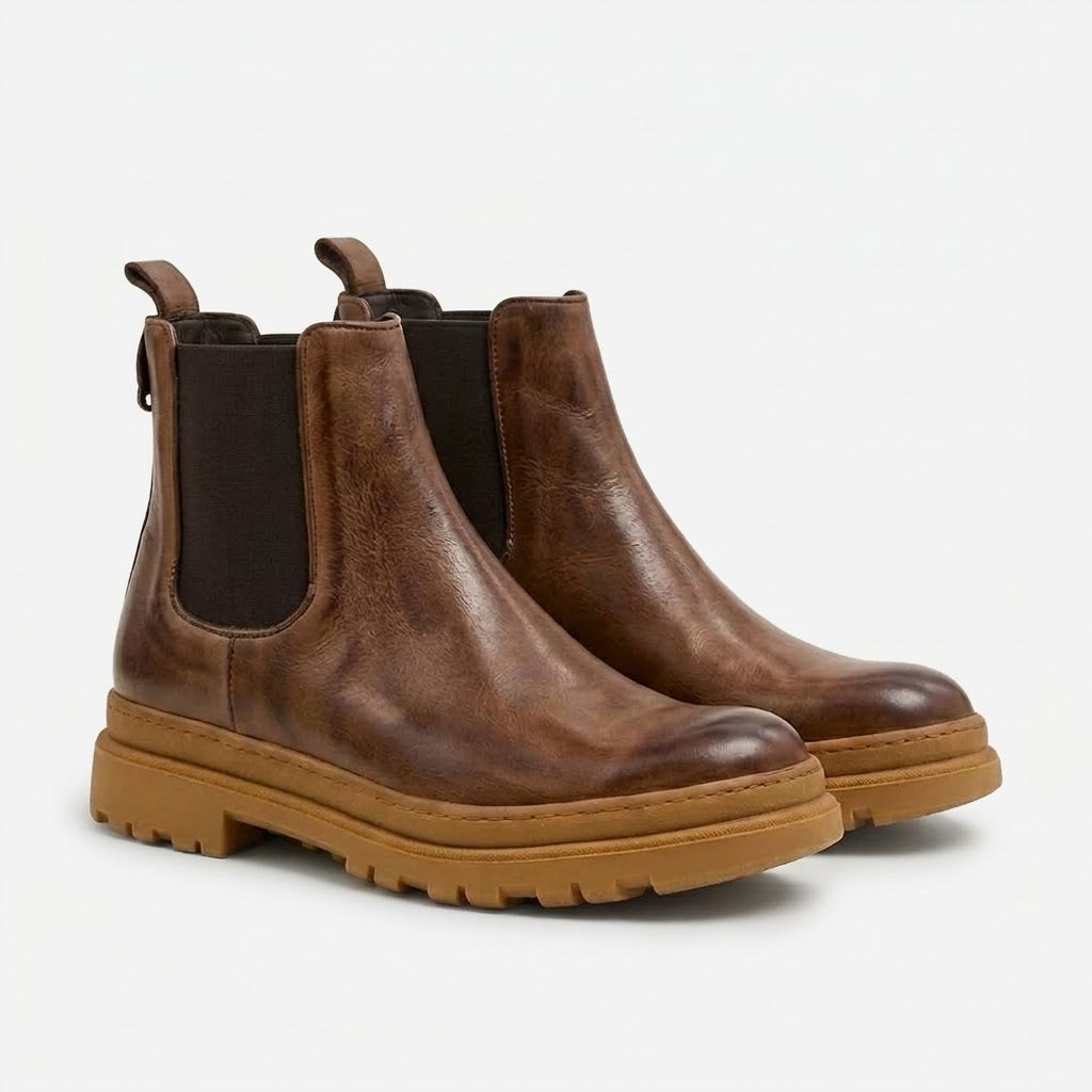 Ritiely Elevator Chelsea Boots Polished Brown 7 Cm