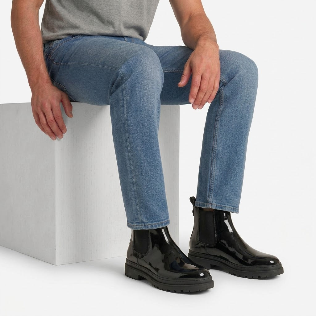 Ritiely Elevator Chelsea Boots Black 7 Cm