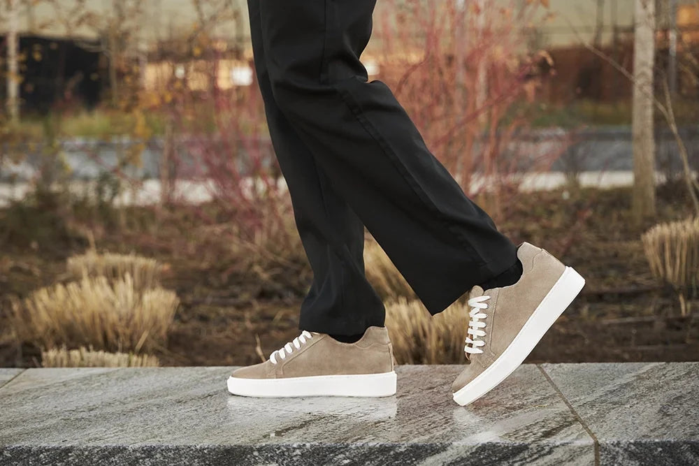 Camogli — 6 Cm Elevator Sneakers, Taupe, Men's