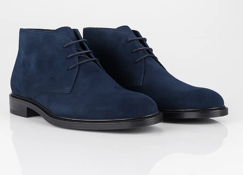 Capri — 7 Cm Elevator Chukka Boots, Blue, Men's