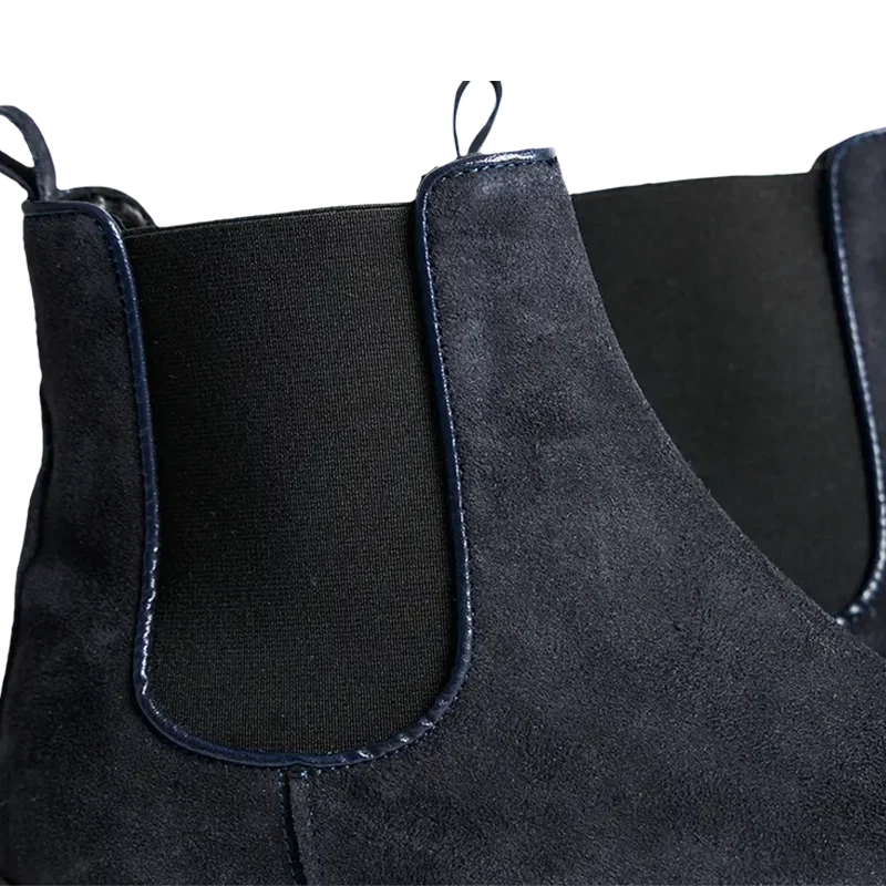 Vero — 7 Cm Elevator Chelsea Boots, Blue, Men's