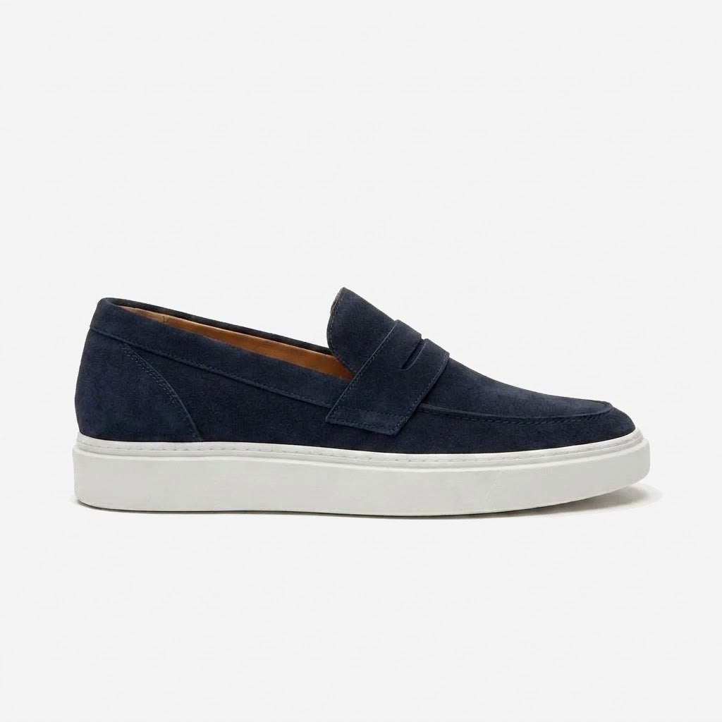 Ritiely Suede Loafers Navy Blue 7 Cm