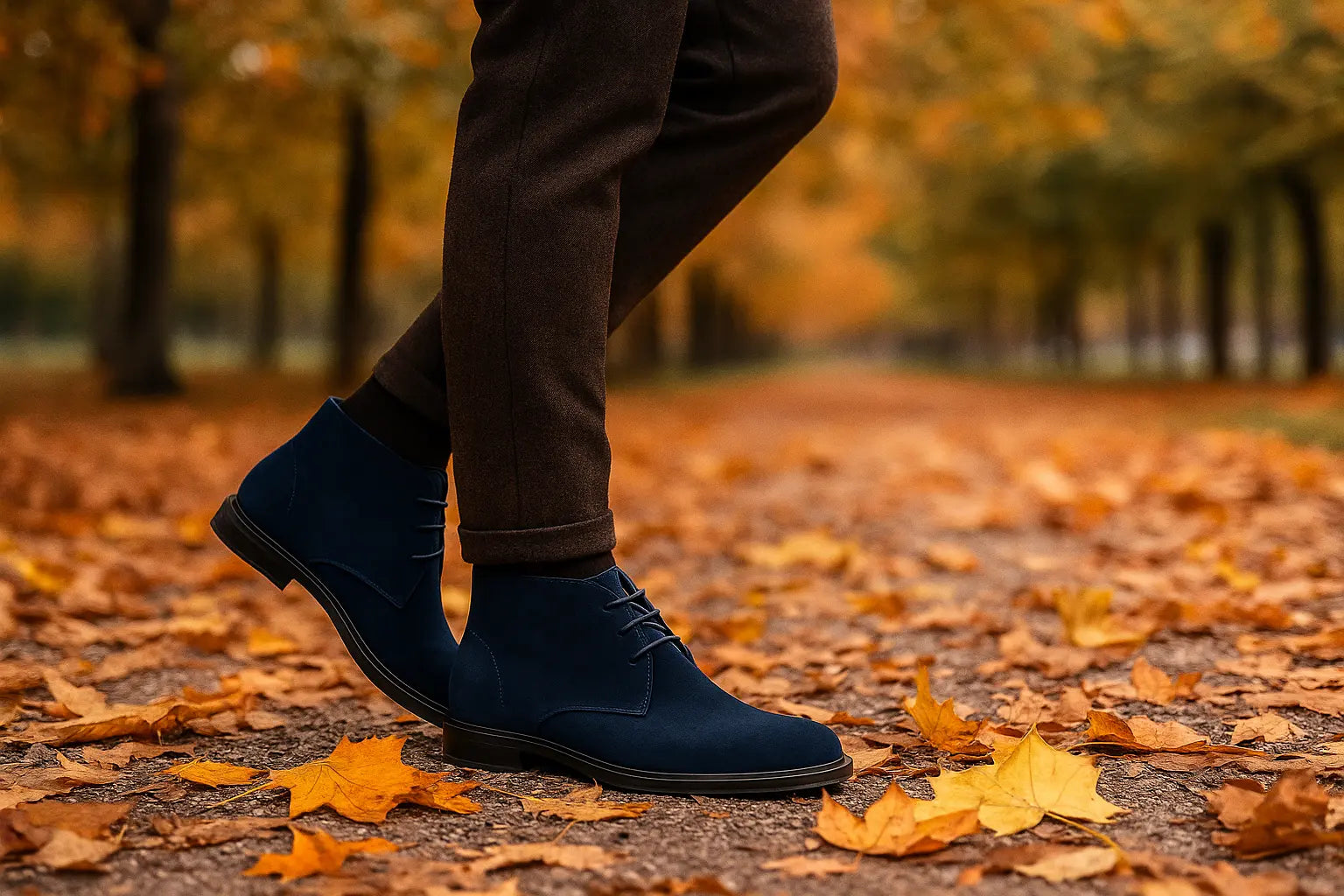 Capri — 7 Cm Elevator Chukka Boots, Blue, Men's