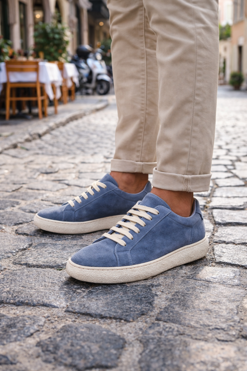 Firenze — 6 Cm Elevator Sneakers, Sky Blue, Men's
