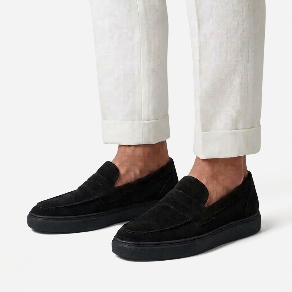 Ritiely Suede Loafers Black 7 Cm