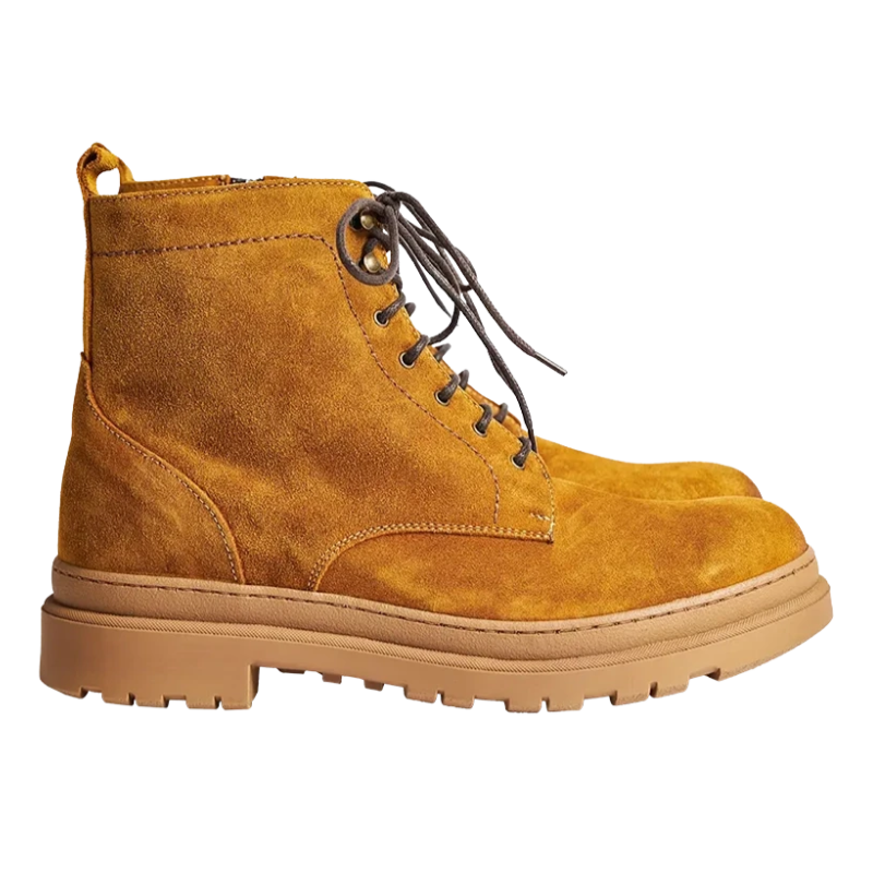 Campiglio — 7 Cm Elevator Lace-Up Boots, Camel, Men's