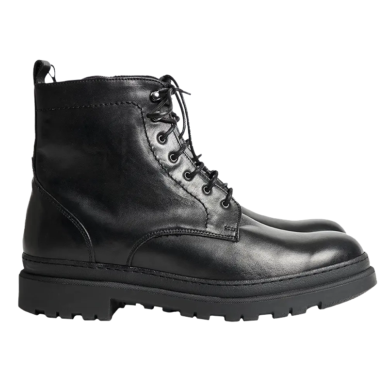 Morgex — 7 Cm Elevator Lace-Up Boots, Black, Men's