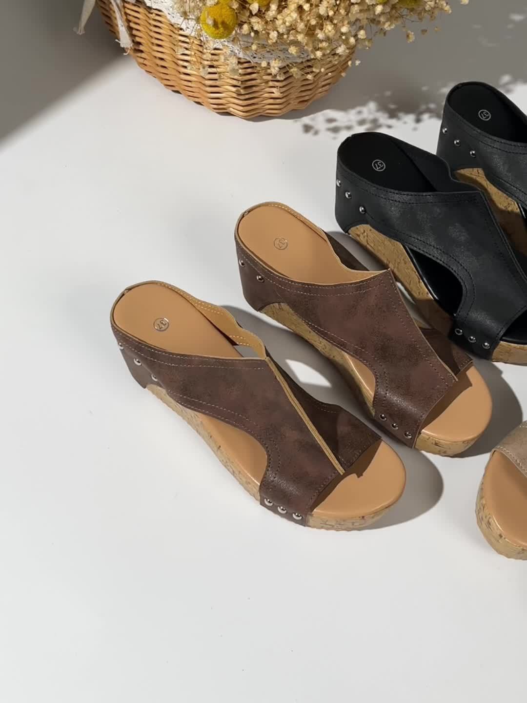 Napoli | Leather Wedge Sandal