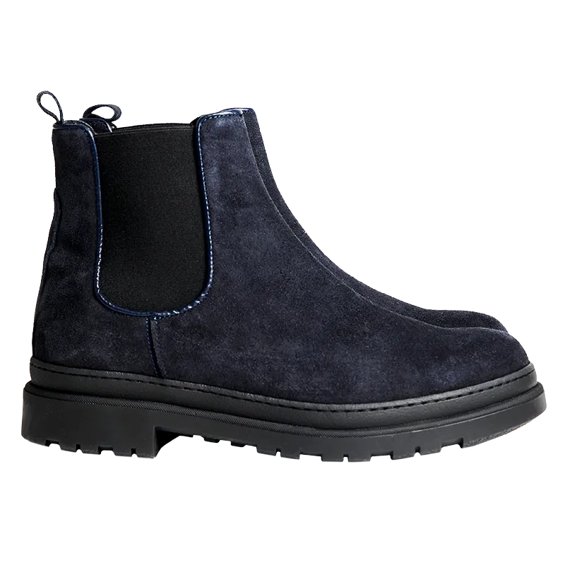 Vero — 7 Cm Elevator Chelsea Boots, Blue, Men's