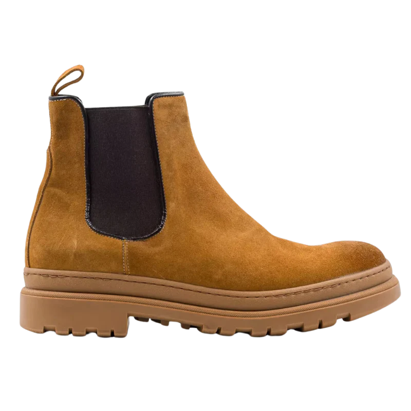 Vero  — 7 Cm Elevator Chelsea Boots, Camel, Men's