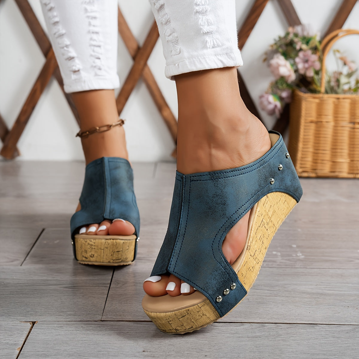 Napoli | Leather Wedge Sandal