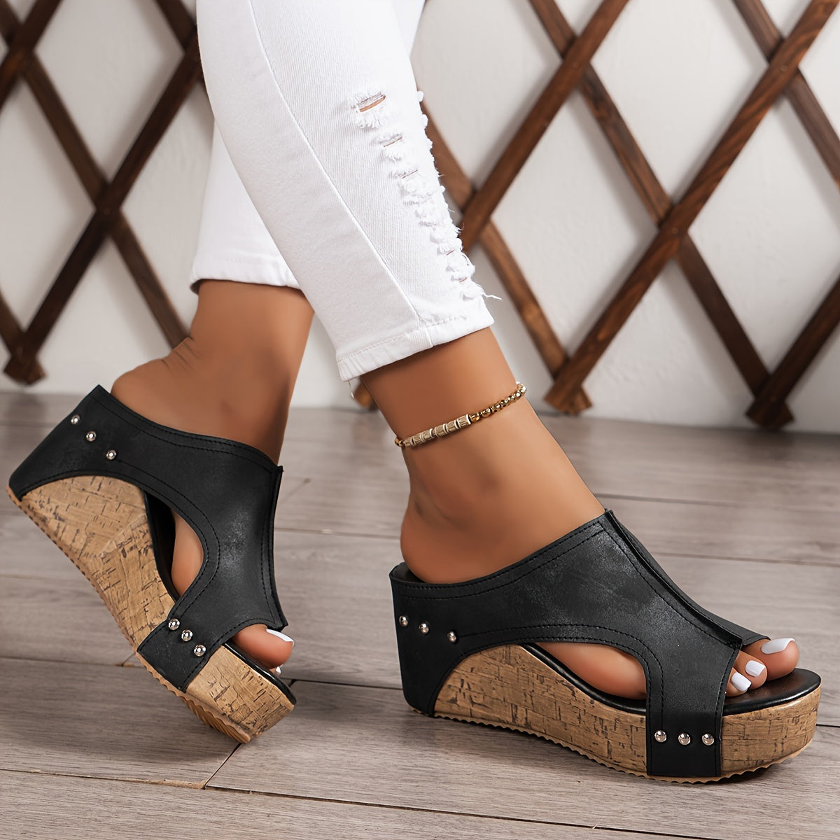 Napoli | Leather Wedge Sandal