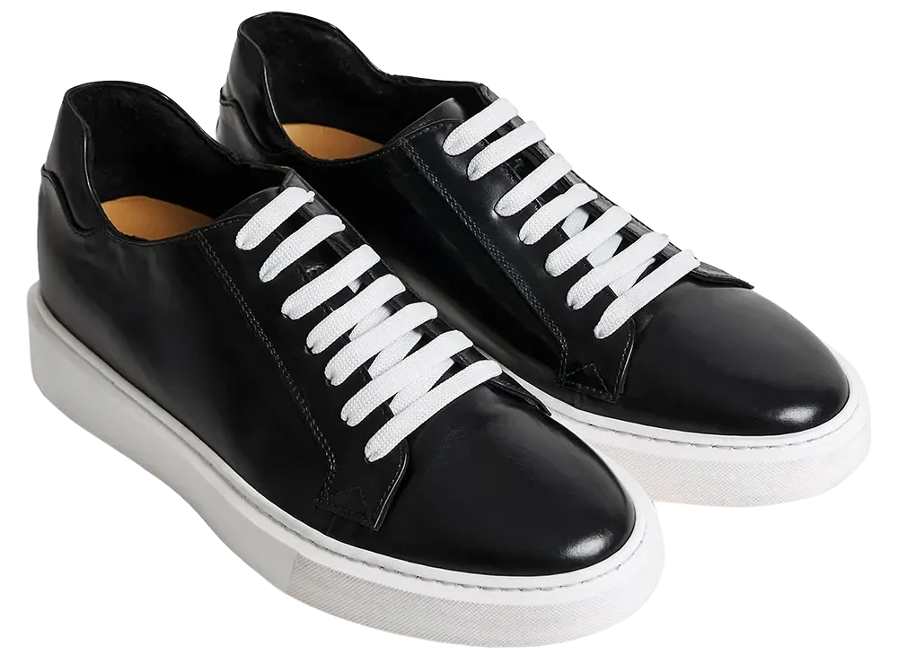 Altamura — 6 Cm Elevator Sneakers, Black, Men's