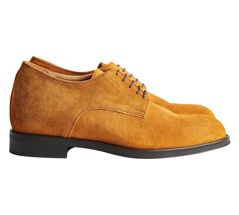 Svelto — 7 Cm Elevator Derby Shoes, Camel, Men's