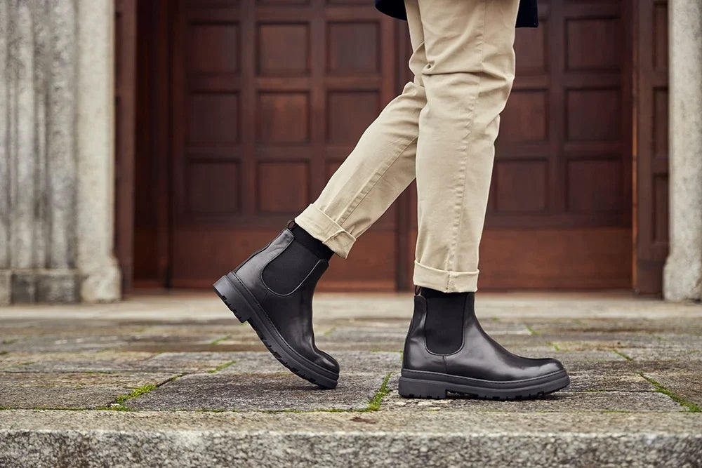 Bellavita — 7 Cm Elevator Chelsea Boots, Black, Men's