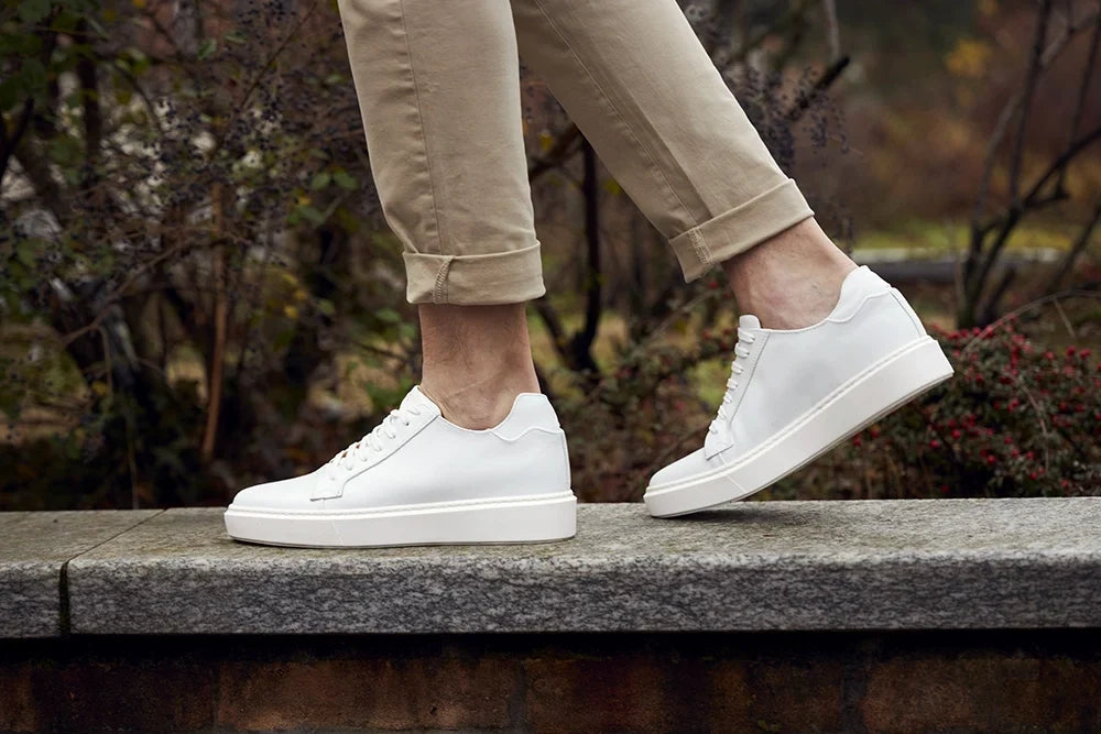 Bellagio — 6 Cm Elevator Sneakers, White, Men's