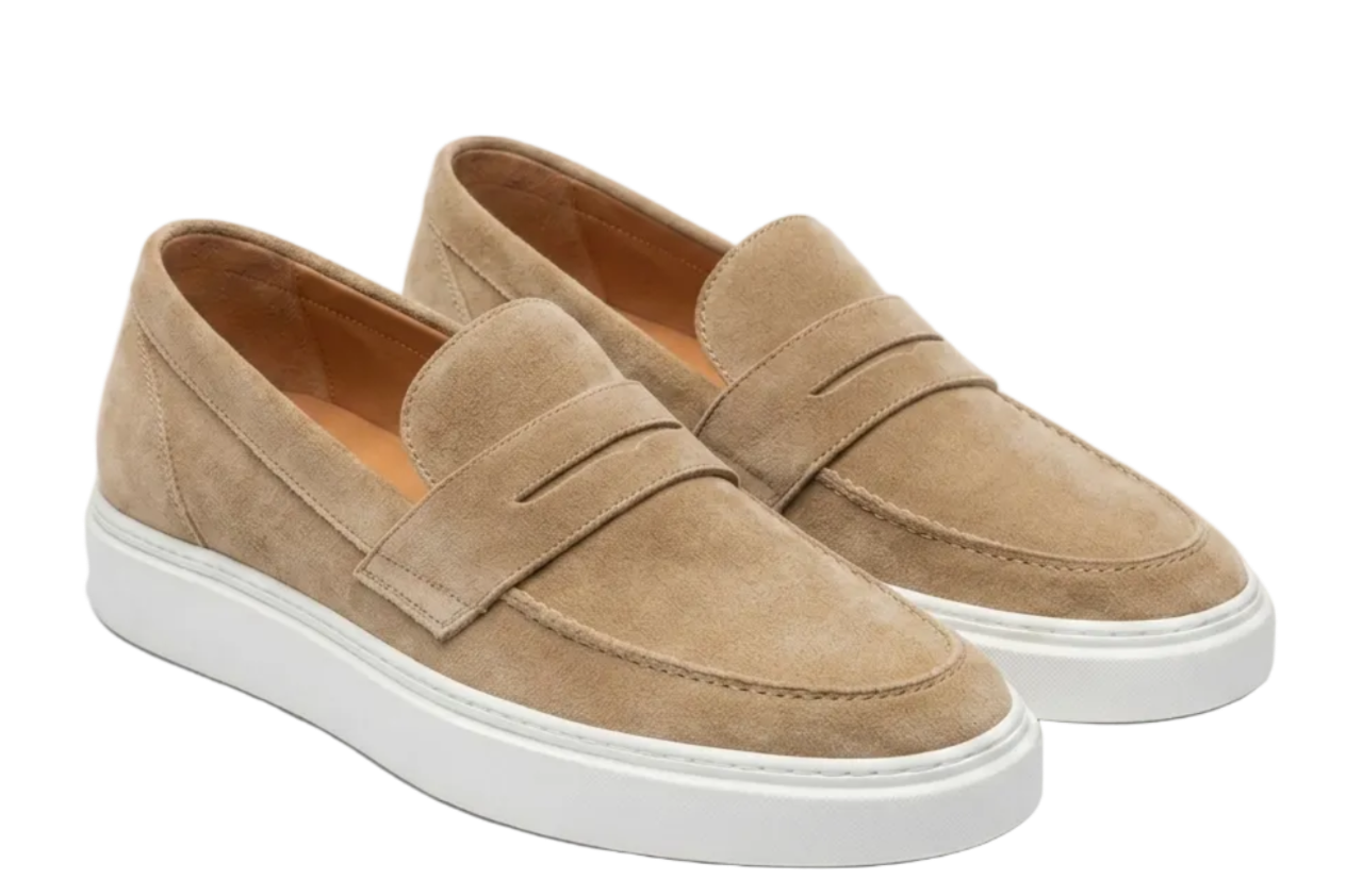 Ravello — 6 Cm Elevator Loafers, Beige, Men's