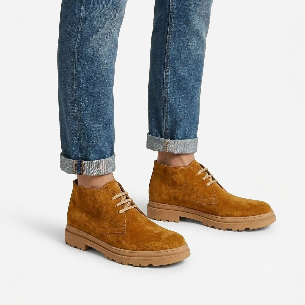 Ritiely Elevator Chukka Boots Camel 7 Cm