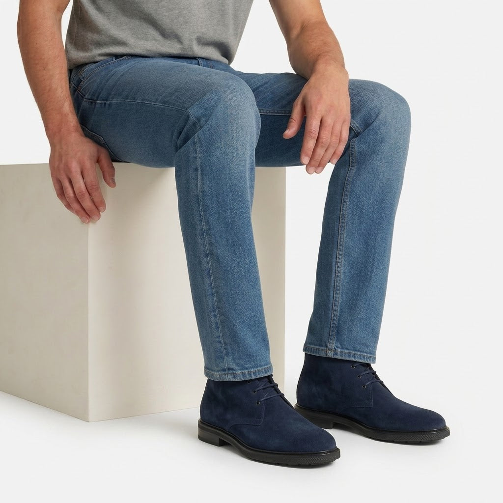 Ritiely Elevator Chukka Boots Blue 7 Cm