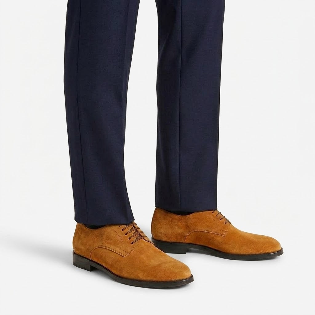 Ritiely Elevator Derby Shoes Camel 7 Cm