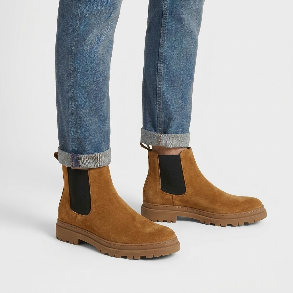 Ritiely Elevator Chelsea Boots Camel 7 Cm