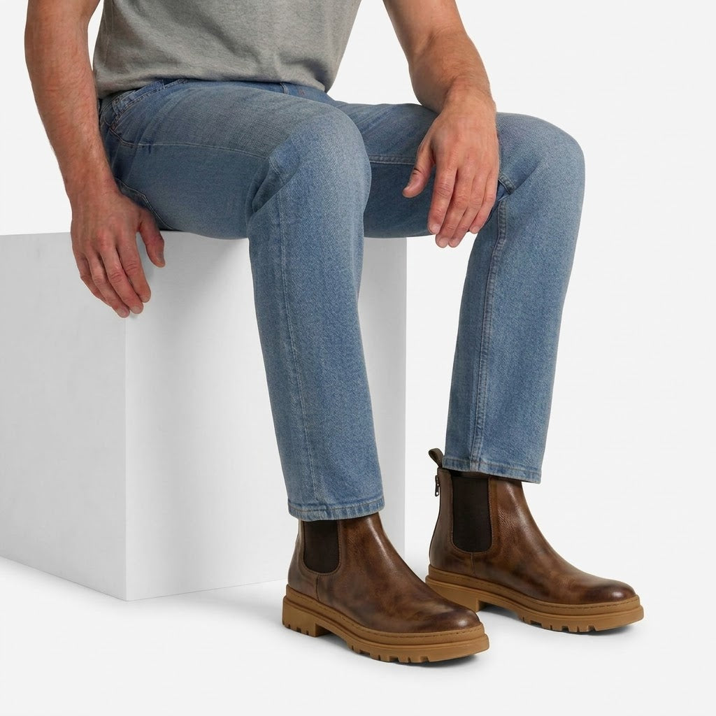 Ritiely Elevator Chelsea Boots Polished Brown 7 Cm