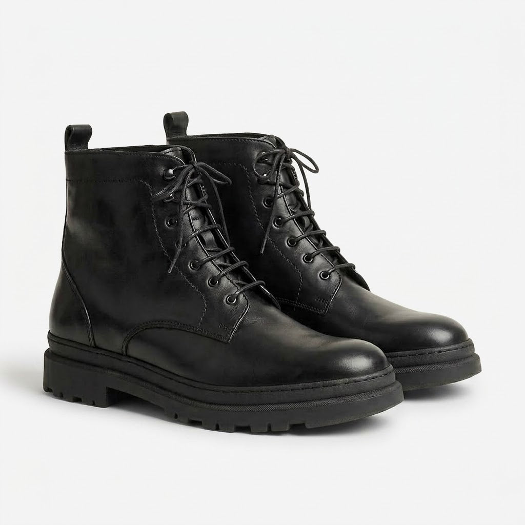 Ritiely Elevator Lace-Up Boots Black 7 Cm