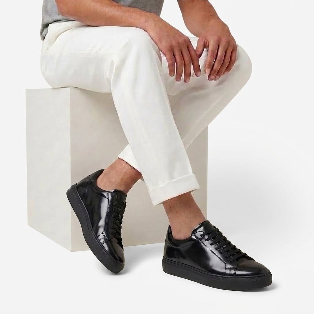 Ritiely Elevator Sneakers Polished Black 7 Cm