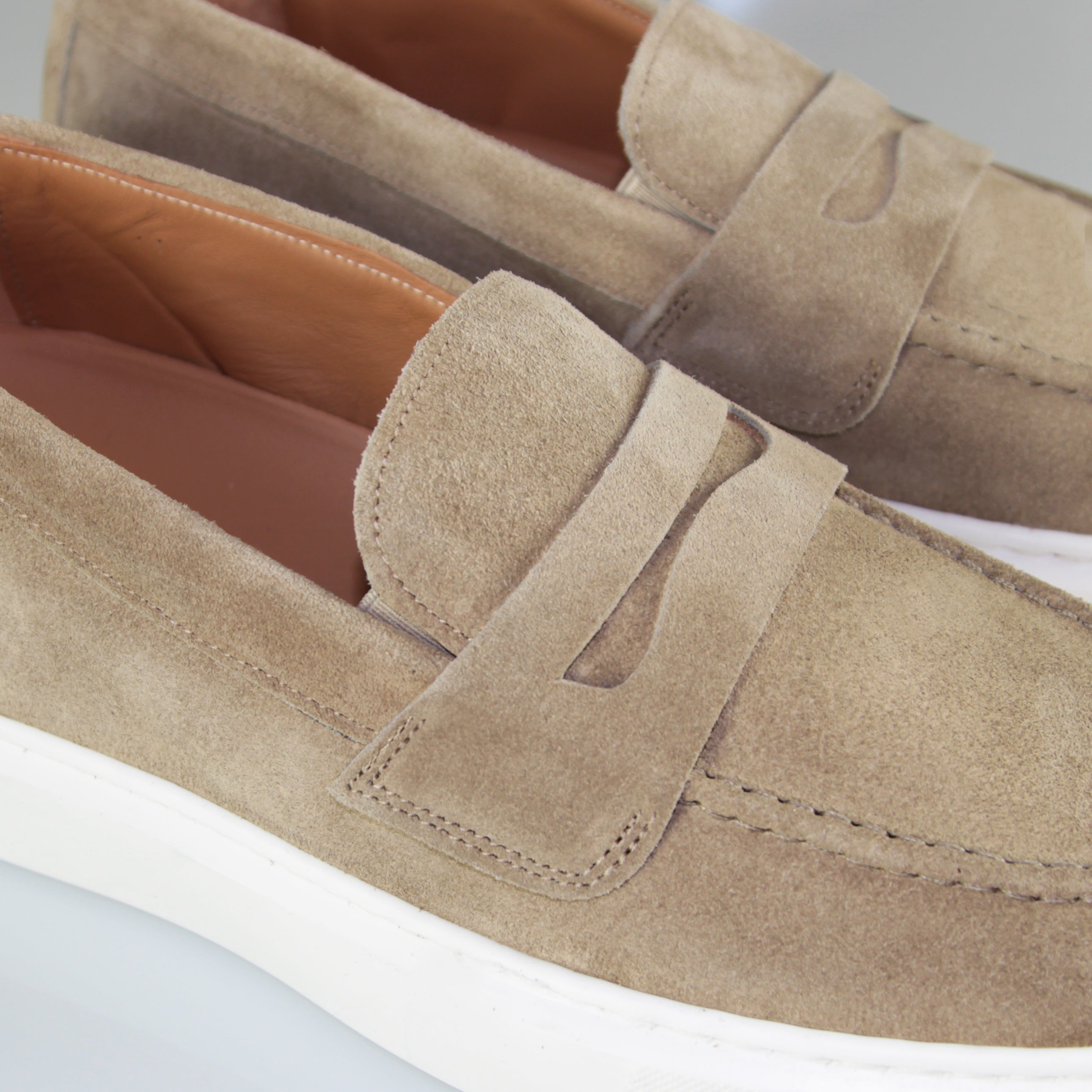 Ravello — 6 Cm Elevator Loafers, Beige, Men's