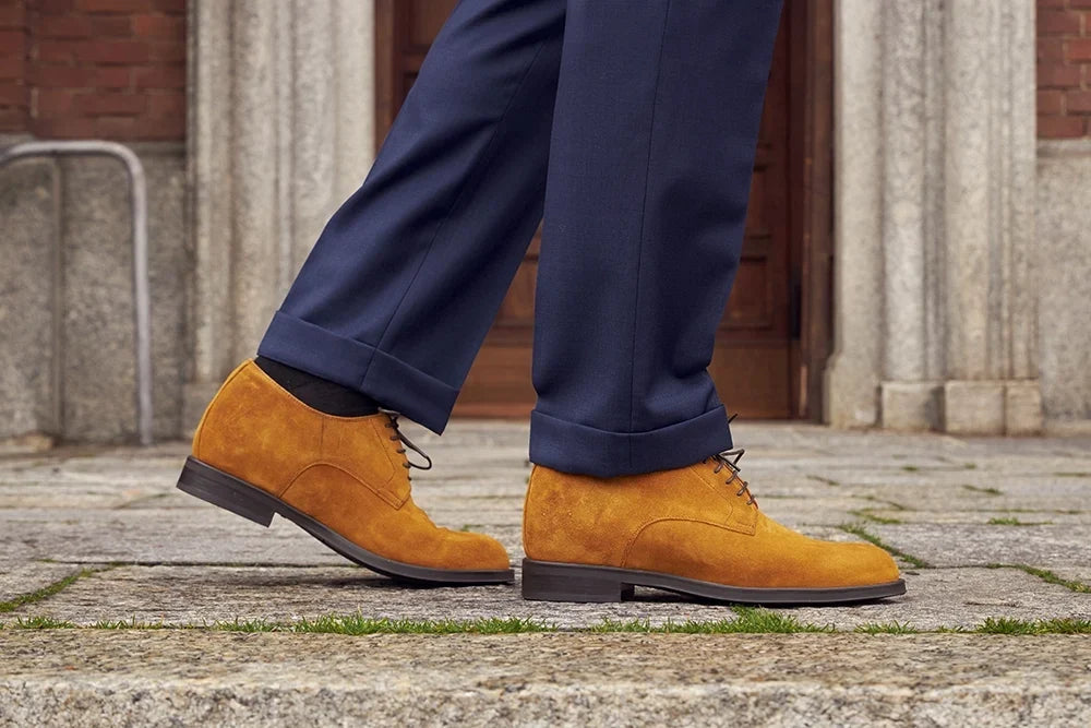 Svelto — 7 Cm Elevator Derby Shoes, Camel, Men's