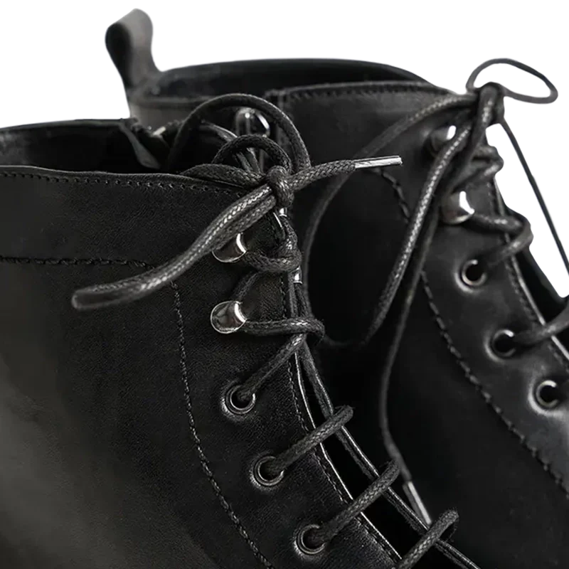 Morgex — 7 Cm Elevator Lace-Up Boots, Black, Men's
