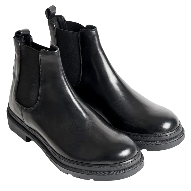 Bellavita — 7 Cm Elevator Chelsea Boots, Black, Men's