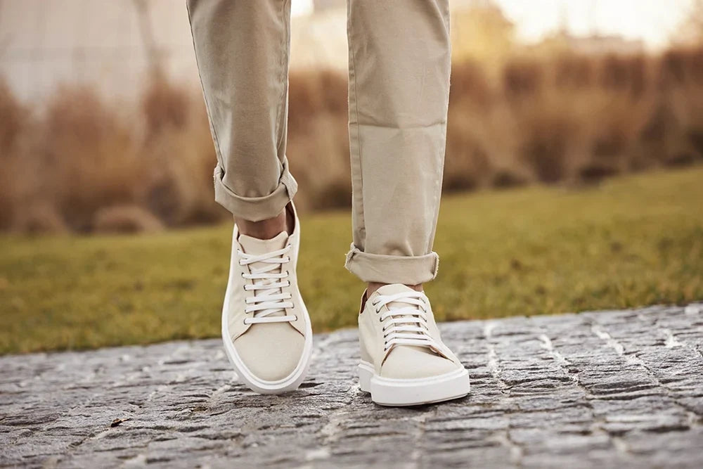 Bellagio — 6 Cm Elevator Sneakers, Beige, Men's