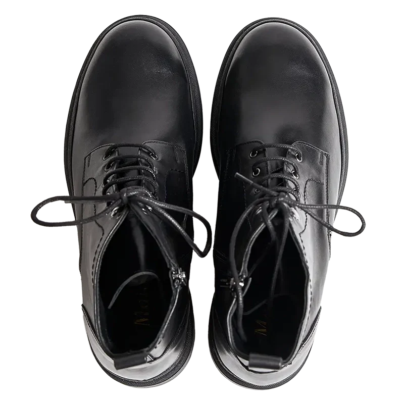 Morgex — 7 Cm Elevator Lace-Up Boots, Black, Men's