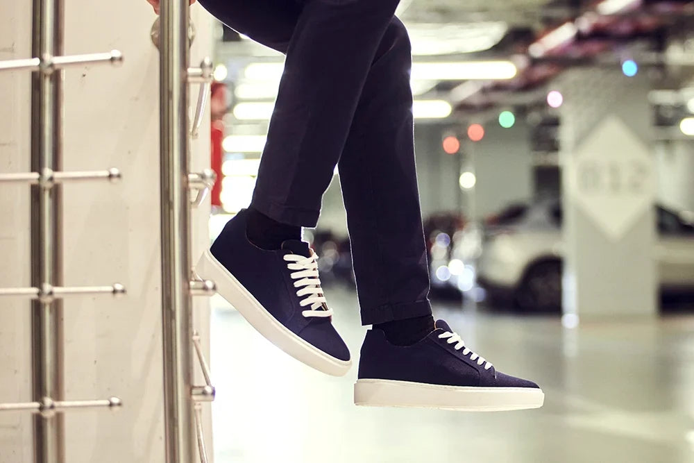 Amalfi — 6 Cm Elevator Sneakers, Blue, Men's