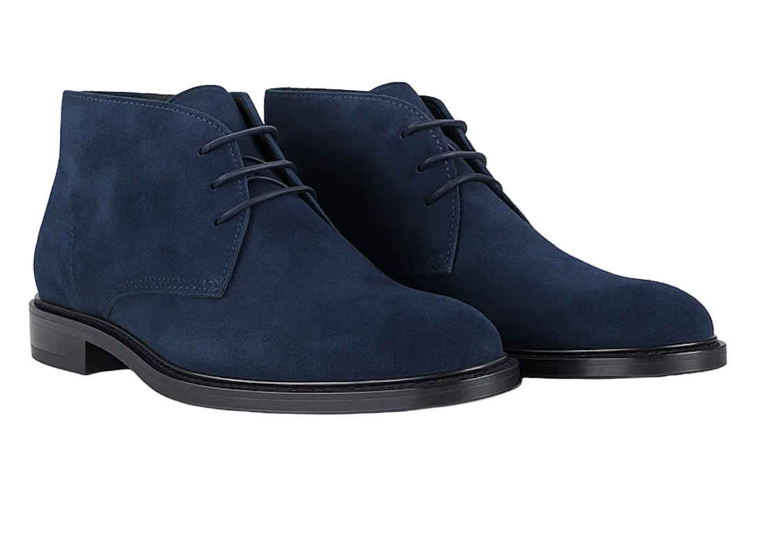 Capri — 7 Cm Elevator Chukka Boots, Blue, Men's