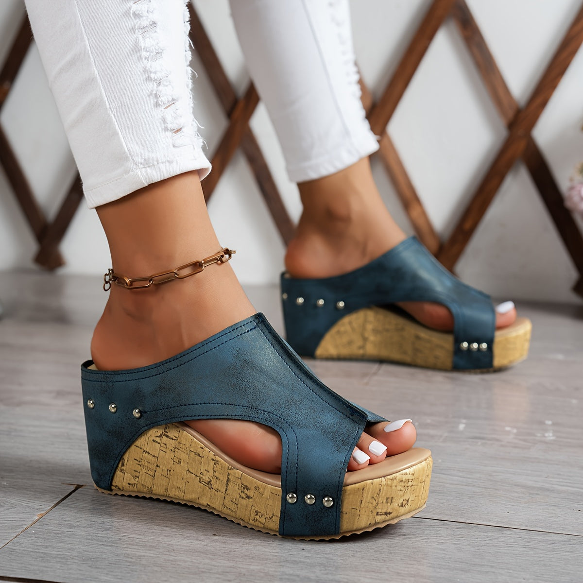 Napoli | Leather Wedge Sandal